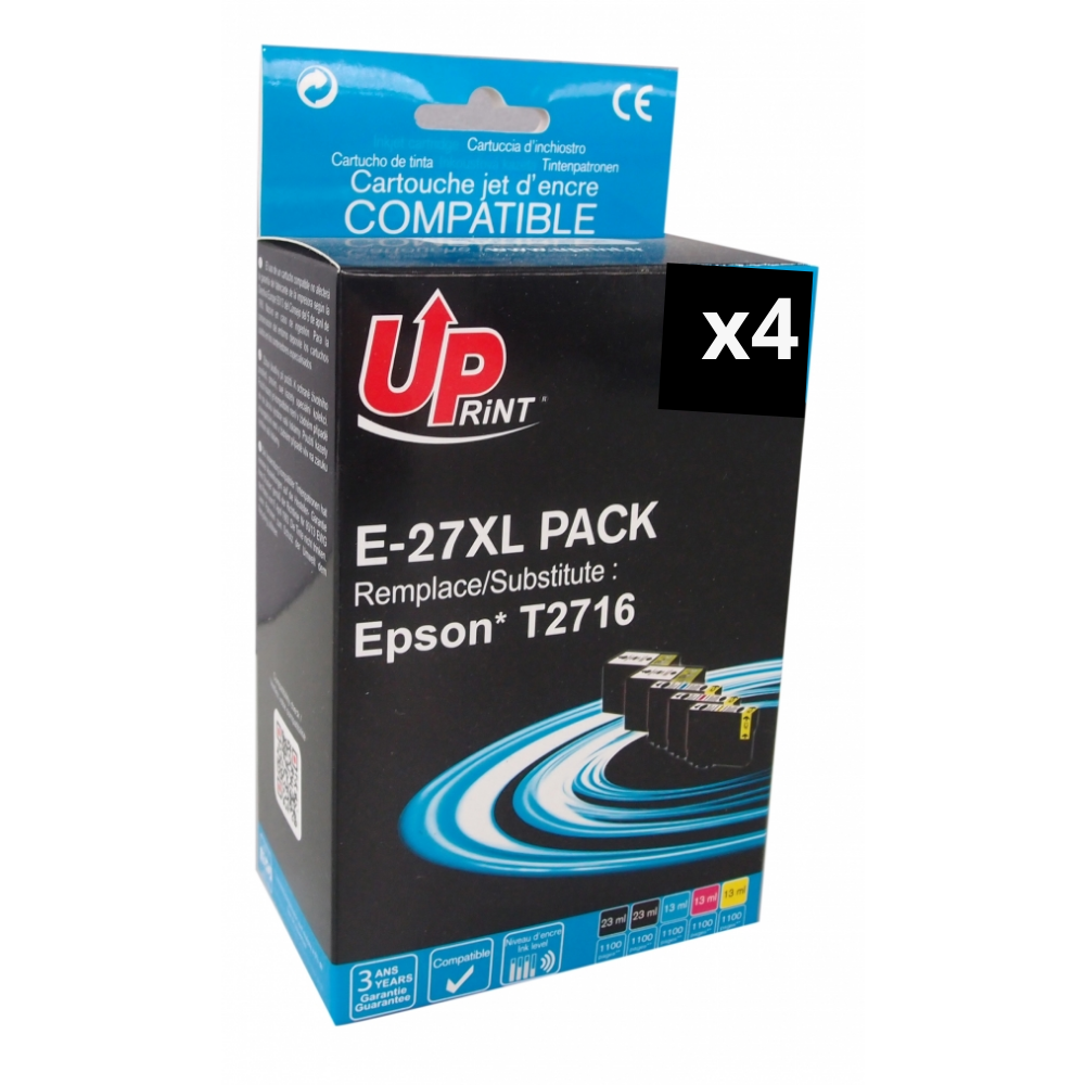 Pack PREMIUM 4 cartouches compatible avec EPSON T27